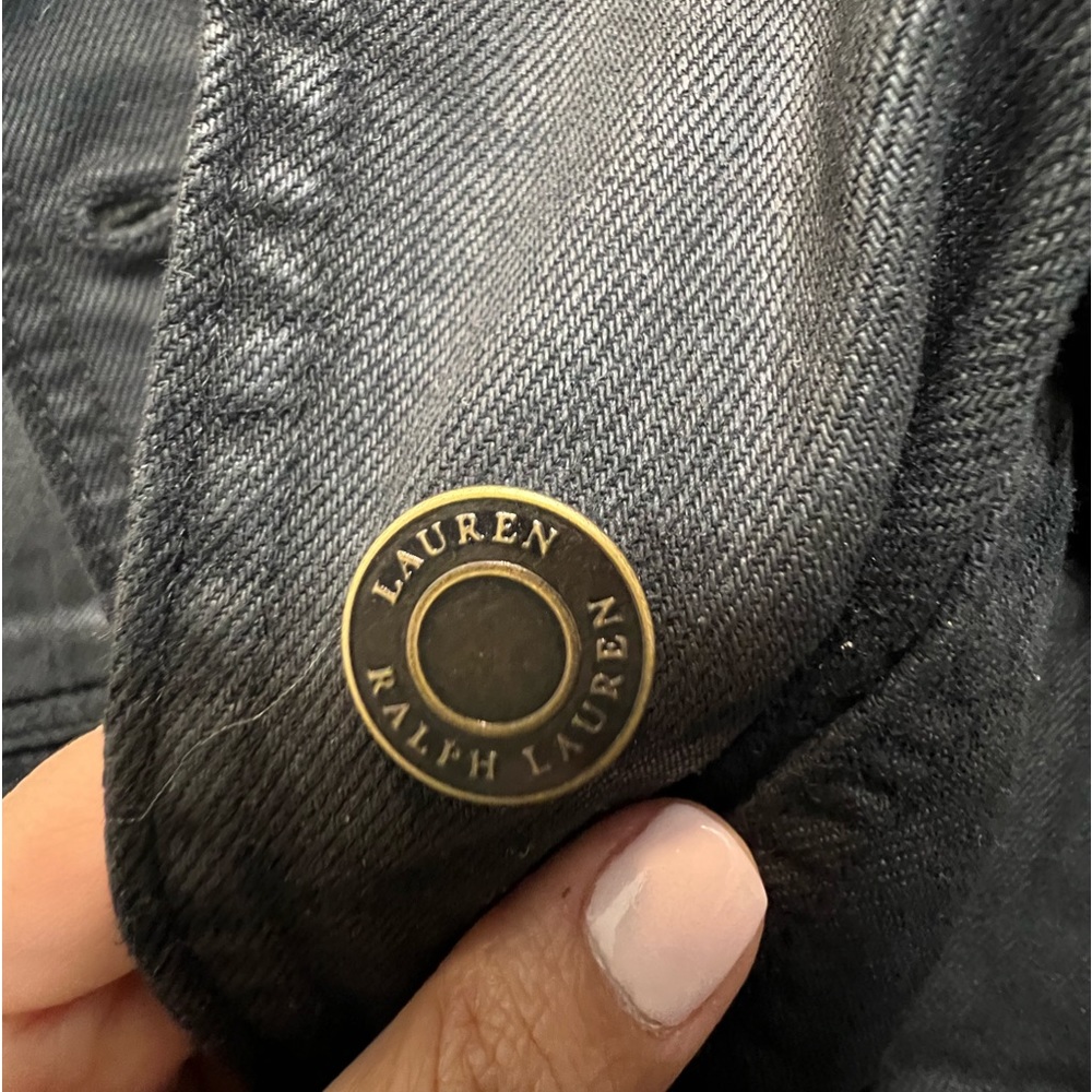 Ralph Lauren  jeans jacket belted black size 14